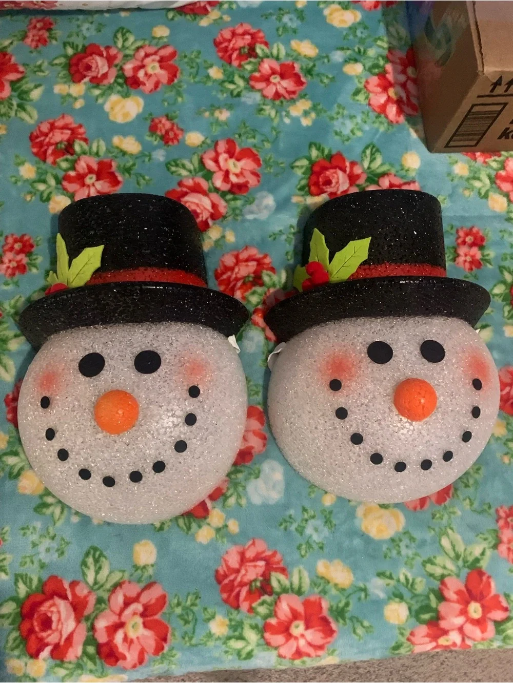 Frosty The Snowman Like Plastic Porch/Garage Light Covers